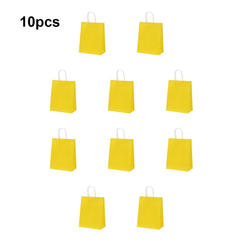 10Pcs Kraft Paper Bag with Twist Handle Load-Bearing Clothes Storage Tool Anti-deform Baking Bags Biscuit Candy Cookie Bread