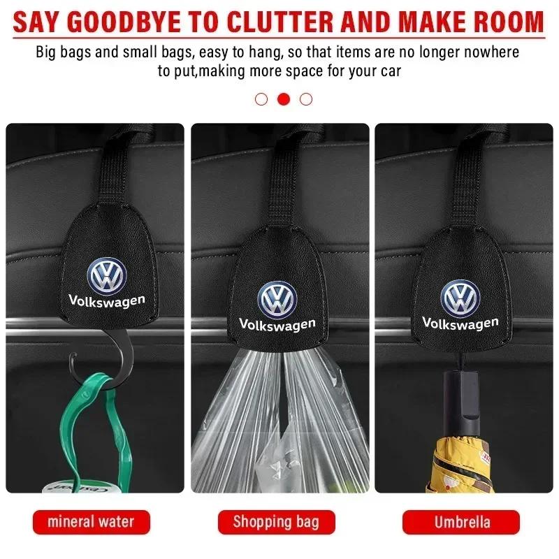 For VOLKSWAGEN VW 2025 Hot Portable Multifunction Car Seat Headrest Hook Multi-Function For Volkswagen Tharu R Polo T5 GTI Tigua