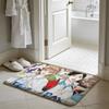 Anime BBlue BBox Fußmatte Weiche Flanell-Absorptionsmatte Rutschfester Teppich Haus Schlafzimmer Badezimmer