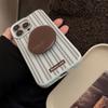 Simple Stripe Style Sticky Stand Phone Case Compatible and Fits iPhone 16 15 14 13/12promax