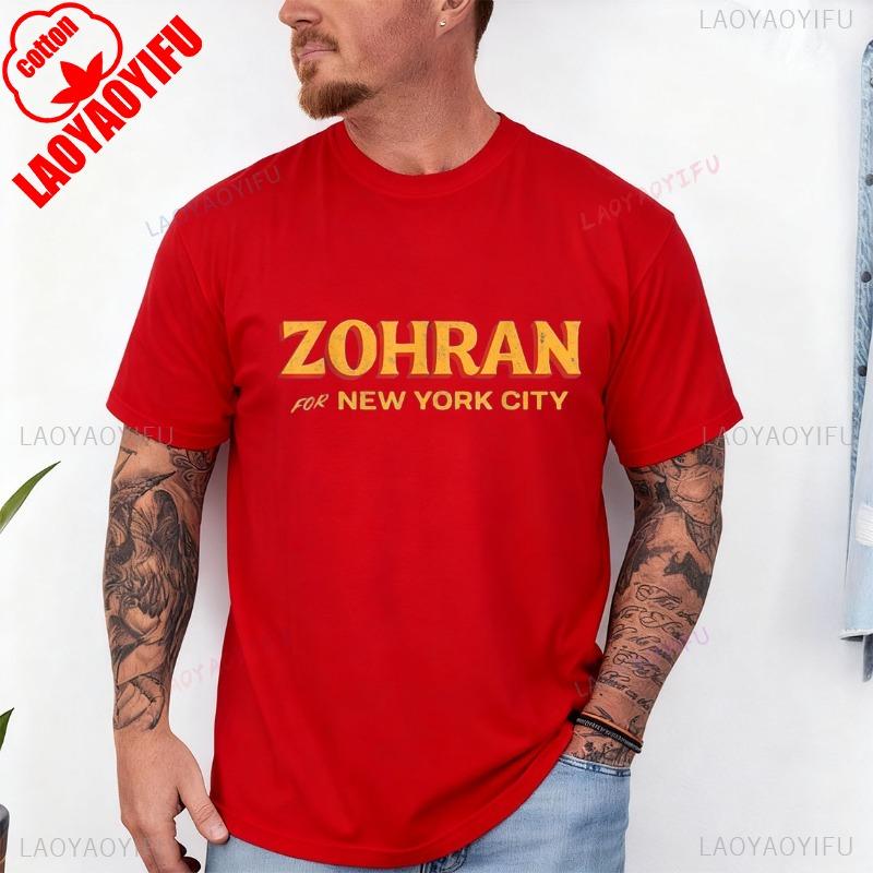 Zohran Mamdani for NYC Mayor Merchsupport 2025 Zohran Mamdani Cotton TShirt Crew Neck Short Sleeve Streetwear graphic t shirts