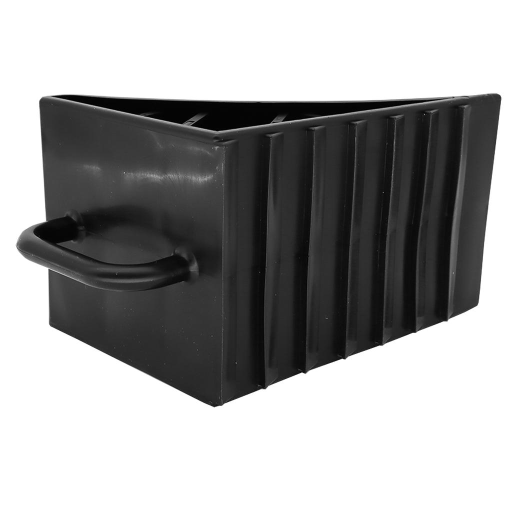 2 pezzi di cunei per pneumatici in plastica ad alta resistenza, cunei per pneumatici, antiscivolo, anti-rollio, per auto, furgoni, camion, camper, blocchi di parcheggio