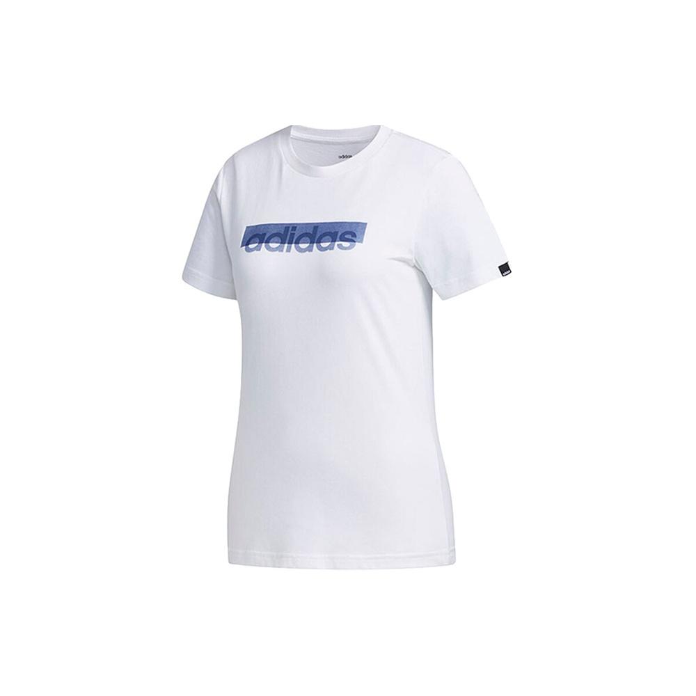 (WMNS) adidas Boxed Logo Graphic T-Shirt Asia Sizing White Teal Women s FM6147 XL