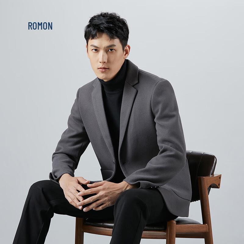 Men's Wool Blend Business Casual Suit Jacket