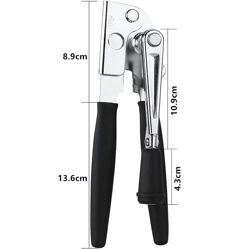 

Commercial Can Opener Manual Crank Can Openers Heavy Duty Handheld Smooth Edge Can Opener For Big Cans with Magnet чёрный
