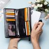 CONTACT'S Genuine Leather Men Long Wallet Phone Bag Zipper Coin Pocket Purse Male Clutch Wallet