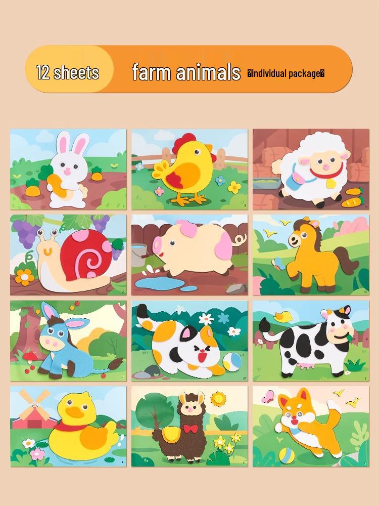 

Набор для 3D рисования наклейками из ЭВА для девочек - Развивающая игрушка ручной работы для детского сада