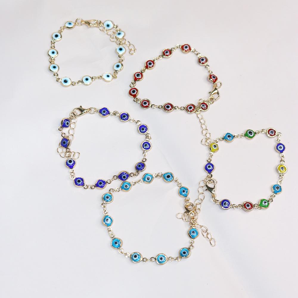 Adjustable Turkish Evil Eye Bracelet – Retro Colorful Design