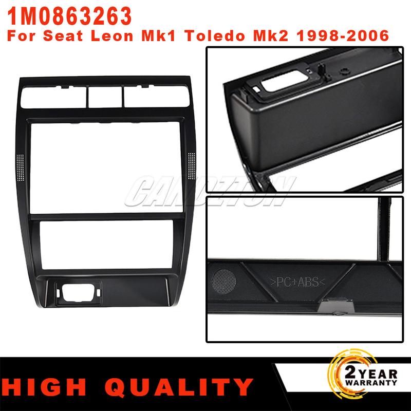 For Seat Leon Mk1 Toledo Mk2 1998 - 2006 New Air Outlet Radio Frame Central Console Panel Cover black 1M0863263 car accessories чёрный