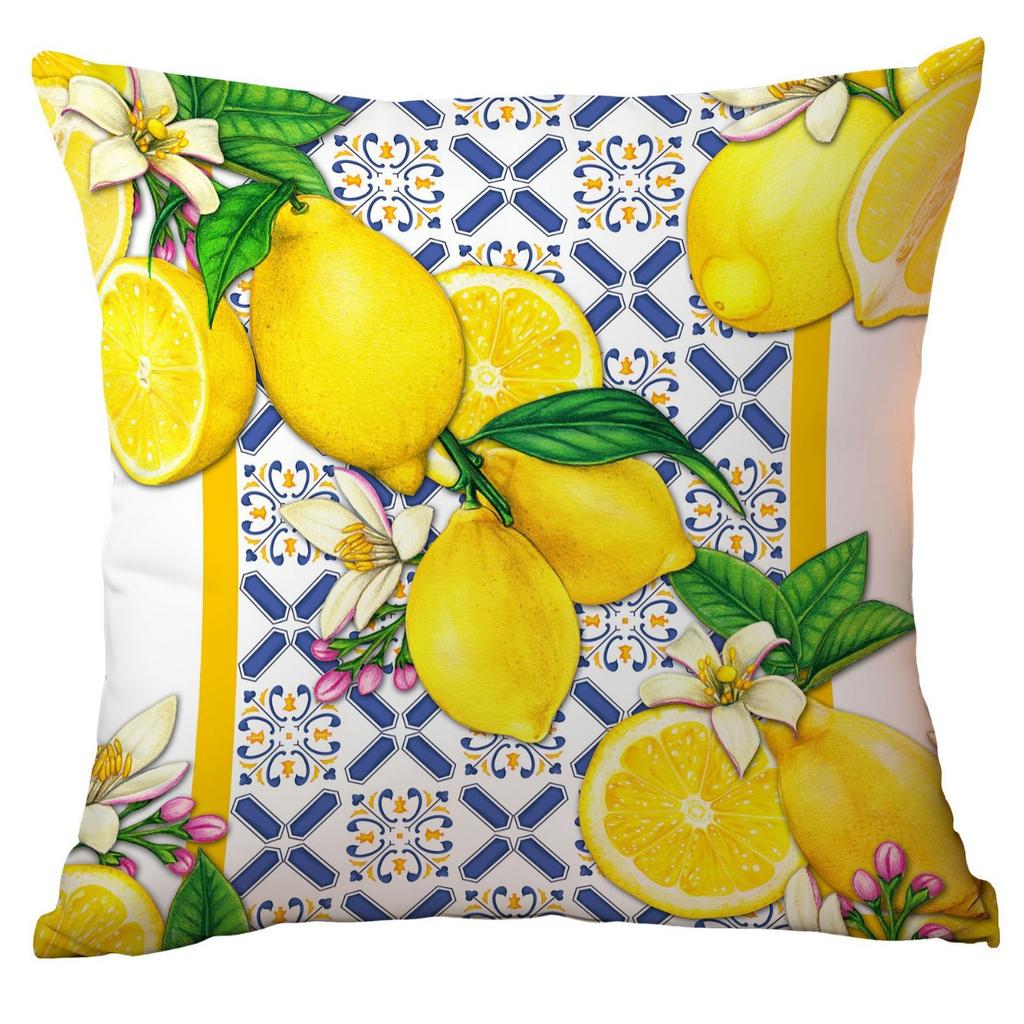 Geometric Summer Lemon Pillow Case Home Sofa Cushion Pillow Case