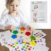 Dřevěná hra na hledání květin s rámečkem Dětská raná výchova Rozpoznávání barev Párování Trénink myšlení Stavebnice Hračky