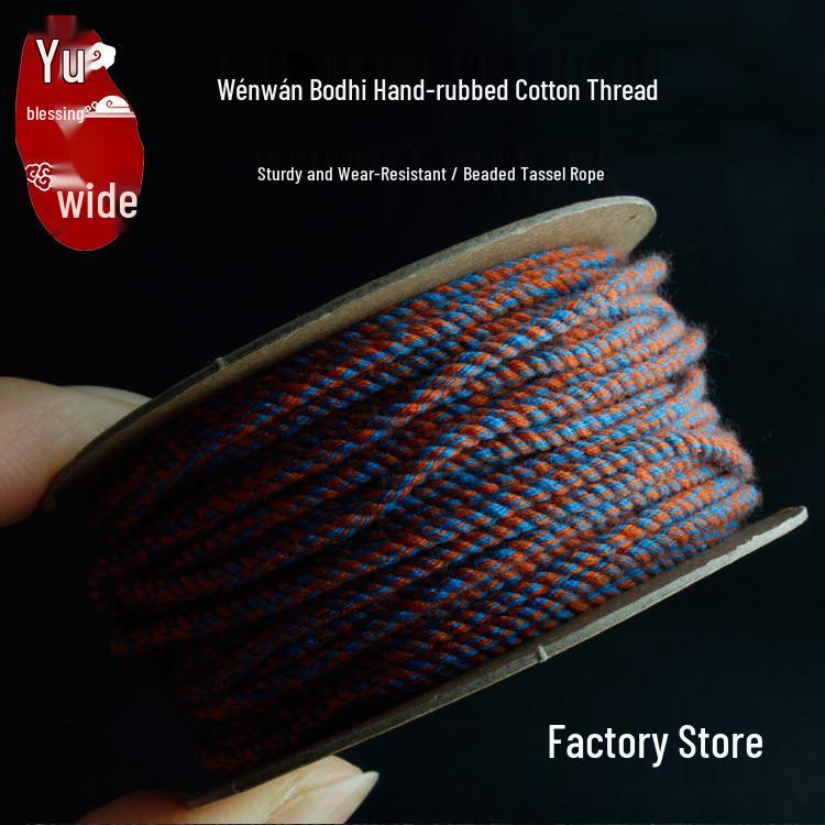 Multi-Color Hand-Twisted Cotton Rope for Beading and DIY Projects