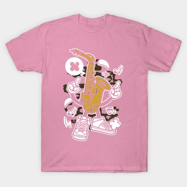 T Shirt Women The Saxophone Player Harajuku Print Kawaii Tshirt Summer Short Sleeve Female T-Shirt Top Tee