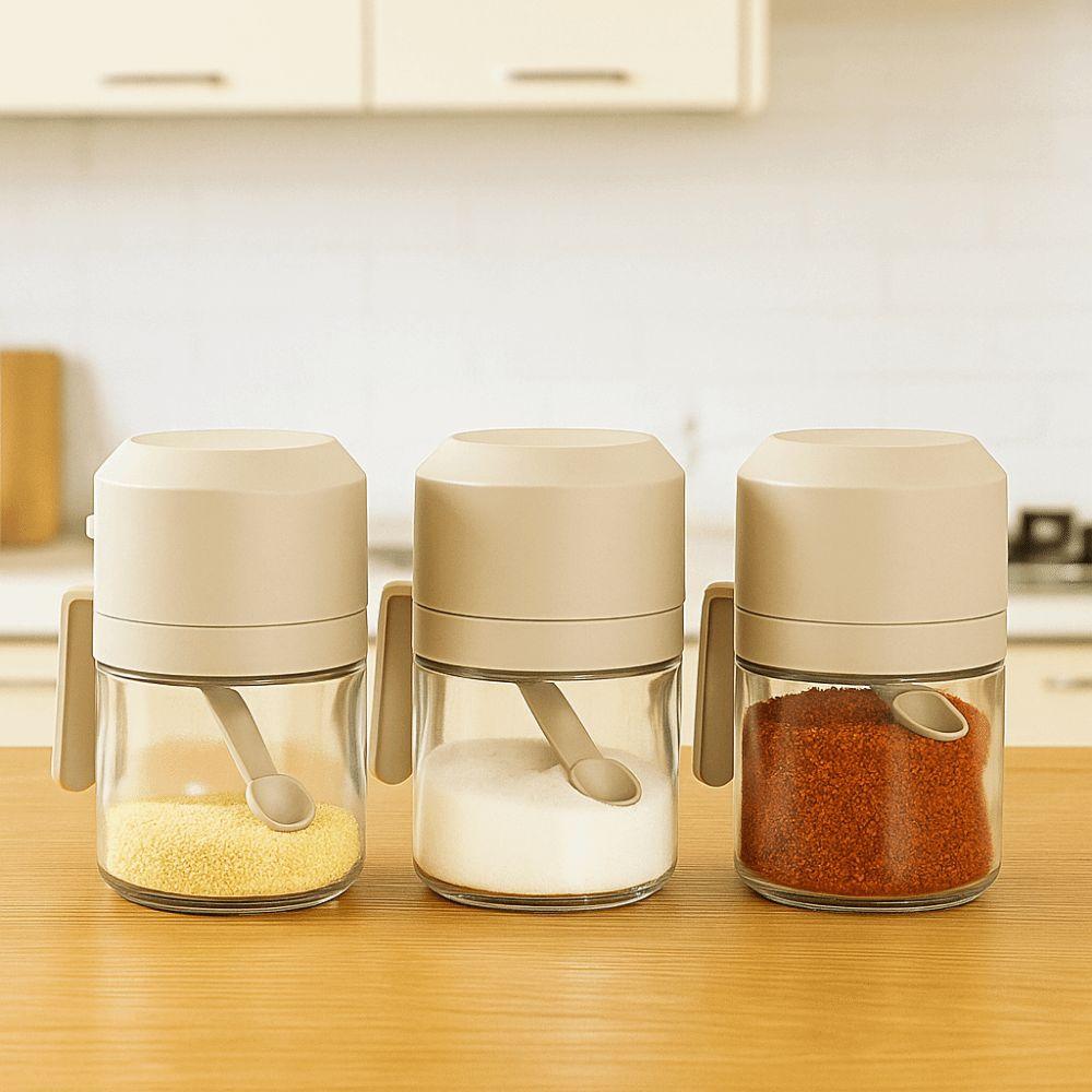 Moisture-proof Glass Seasoning Jar Large Capacity Sugar and Salt Container Spice Container  Kitchen
