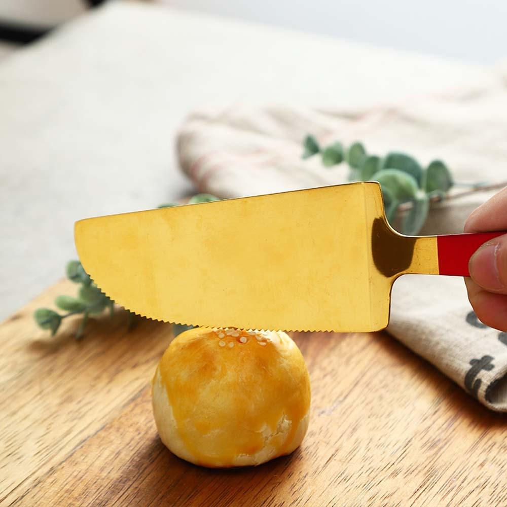 1 шт. Інструменти для випічки Набір лопатки та ножа для весільного торта з нержавіючої сталі Рожеве золото Ніж для піци Інструменти для випічки Аксесуари Кухонні ножі