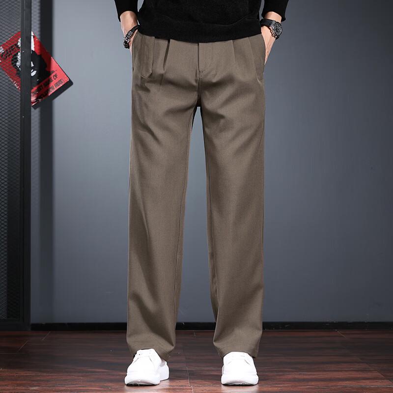 Men s Loose Straight Business Casual Trousers L