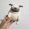 14cm Domuz Yağlı Pug Peluş Oyuncaklar Kawaii Oturan Pug Domuz Oyuncak Doldurulmuş Bebekler Çocuklar Çocuklar Doğum Günü Hediyesi Bebekler