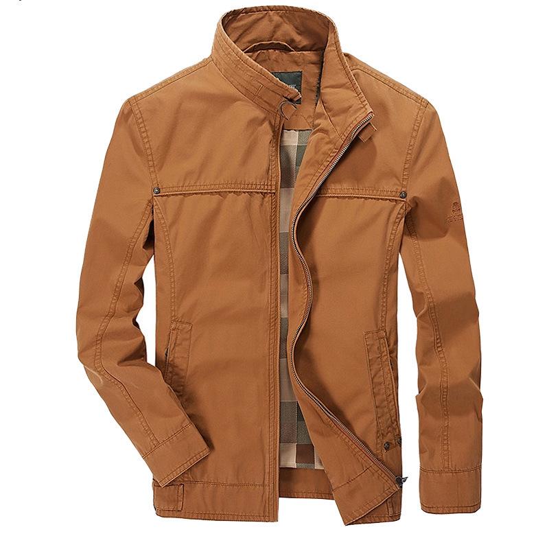 

Повседневная хлопковая куртка из искусственной кожи хорошего качества, деловая свободная куртка-стойка с воротником-стойкой, весенне-осенняя куртка в стиле милитари, пальто Casaco XXXL