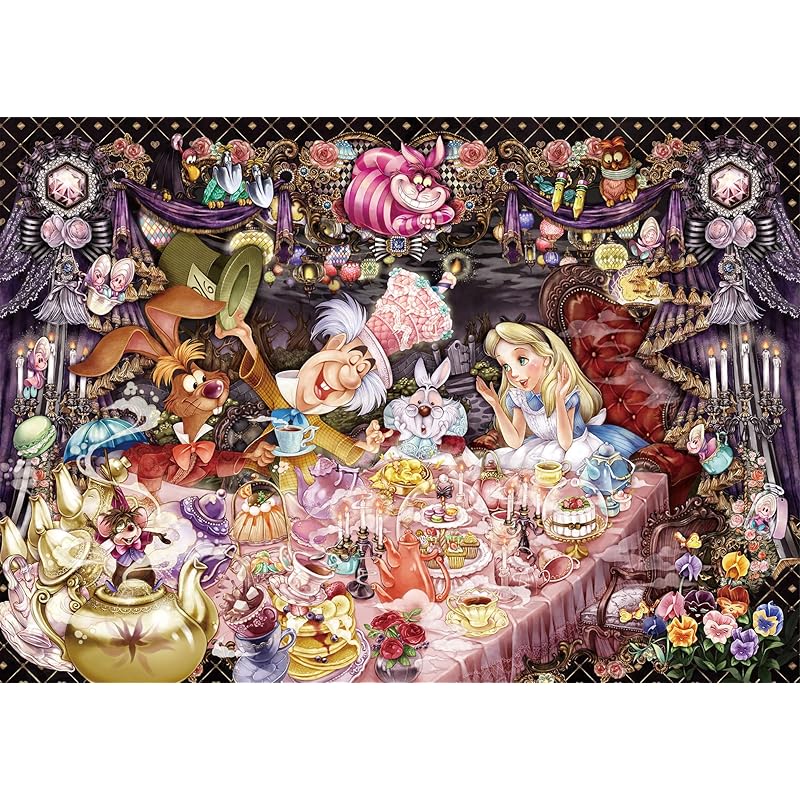 Tenyo [Made in Japan] 1000-piece World s Smallest Piece Jigsaw Puzzle - Disney Alice in Wonderland: The Tea Party of an Unending Dream (29.7 x 42 cm)