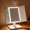 Oeny Foldable LED Makeup Mirror with Storage