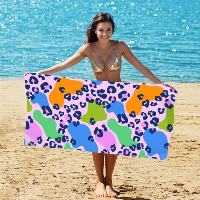 Ultra Absorbent Microfiber Beach Towel With Sea Turtle Print Quick Dry Large Size 70x140cm Pool Vacation Travel