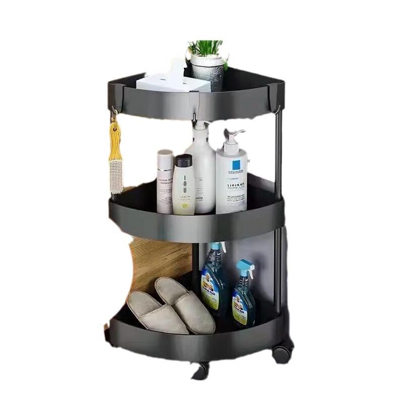Modern Minimalist 5-Tier Movable Bathroom Corner Shelf