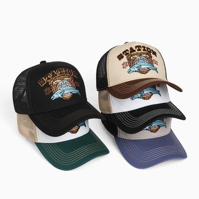 Summer Fishing Hat Outdoor Shade Truck Driver Baseball Cap Net Cap Three-dimensional Embroidery Cap