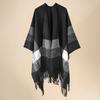 Imitation Cashmere Winter Layers Poncho For Women Men Tassel Scarf Warm Female Male Capa Para Mujer Pashmina Scarve Wrap Shawl