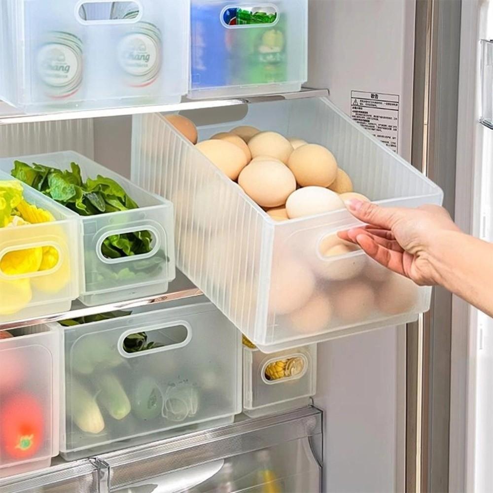 Foldable Fridge Storage Box Plastic Space Saving Food Storage Container Large Capacity Multifunction Fruit Vegetable Organizer