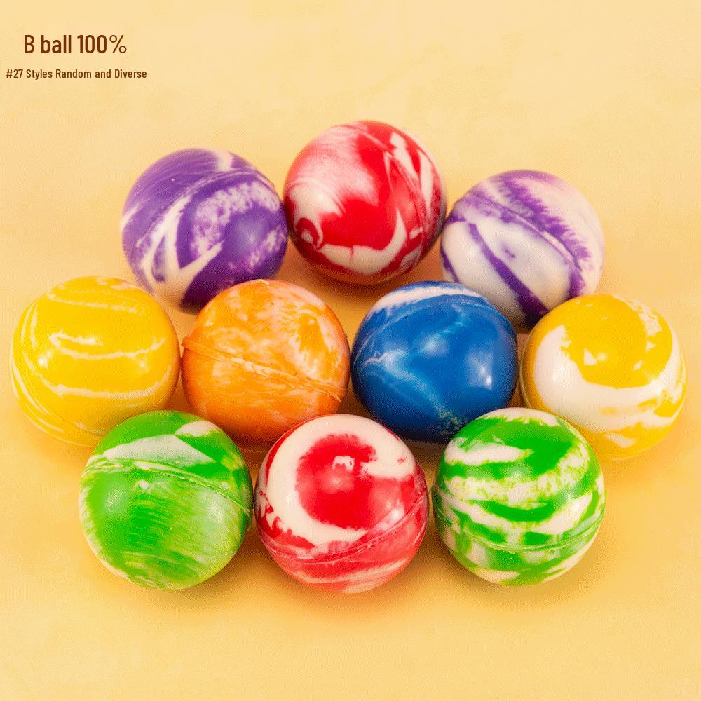 Luminous Mixed Color Bouncing Ball Toy - No. 27 A-Grade Elastic Rubber with Printed Cardboard