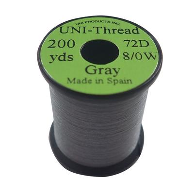 TIEMCO UNI Thread Fly Tying 200 Gray 8/0 Line, Yards,