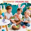 4PCS 3D Printed Dragon Egg With Dragon Inside,Easter Eggs Articulated Crystal Toys,Easter Basket Stuffers,Mystery Mythical Pieces