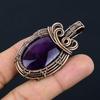 Amethyst Pendant Gemstone Jewelry, 999 Copper Wire Wrapped Pendant, Gift For Women Handmade Pendant