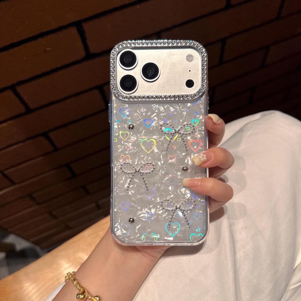 Bright Diamond Bowknot Iron Ball Phone Case for Oppo Reno15 Pro/Find X9 Pro/A6 Pro/A5 Vibrant