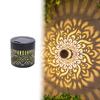 Sunflower Mandala Solar Wall Lamp Waterproof LED Garden Decorative Light Hollow Pattern Metal Fence Wall Light Pathway Landscape