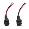 2Pcs Socket Wires Male Adapter Bulb Copper Wiring Harness for Headlight Fog Lamps 12V‑24V