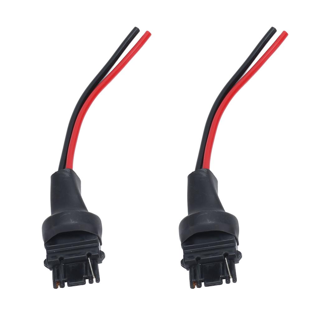 2Pcs Socket Wires Male Adapter Bulb Copper Wiring Harness for Headlight Fog Lamps 12V‑24V