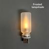 USB Flameless Flickering LED Candle Night Light Frosted Glass Portable Lamp for Holiday Party Home Car Decor