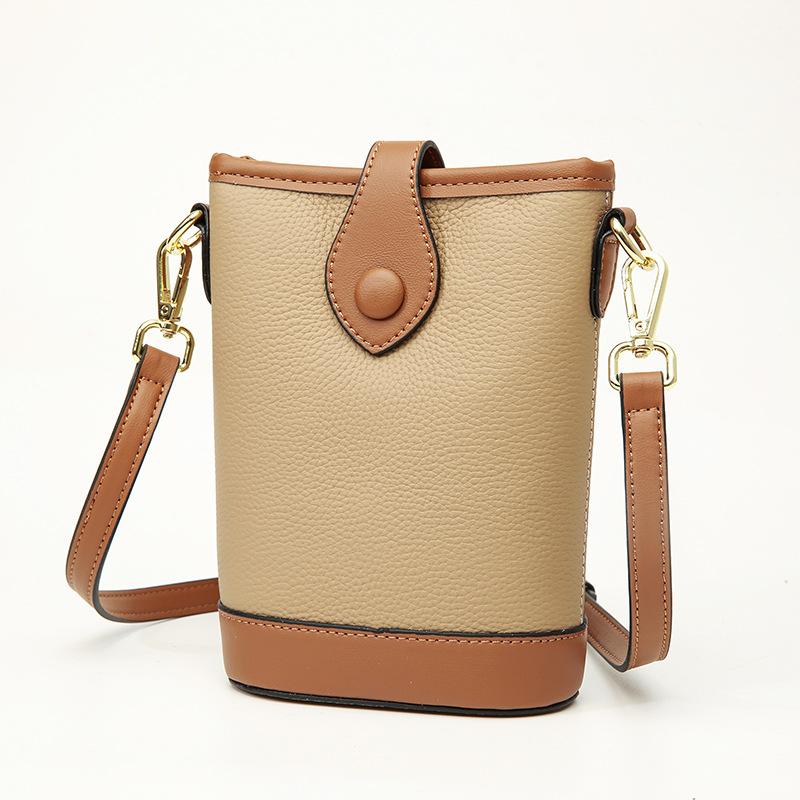 Mobile phone bag women's autumn and winter new mini leather messenger bag high-end first-layer cowhide women's bag