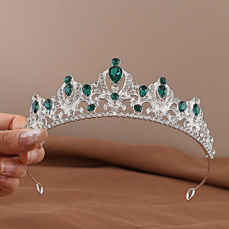 Baroque Rhinestone Bridal Crown - European Style Wedding Headdress for Women