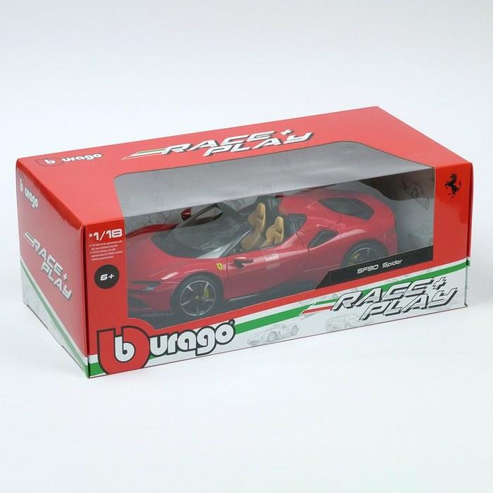 Kyosho Bburago Ferrari SF90 Spider 1/18 Red Diecast Model Car