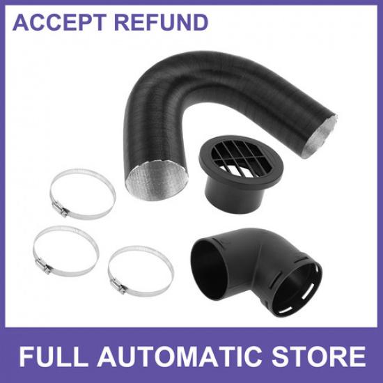 

Car Heater Duct Kit 75mm ID 100cm Max L with 3Pcs Clamp New