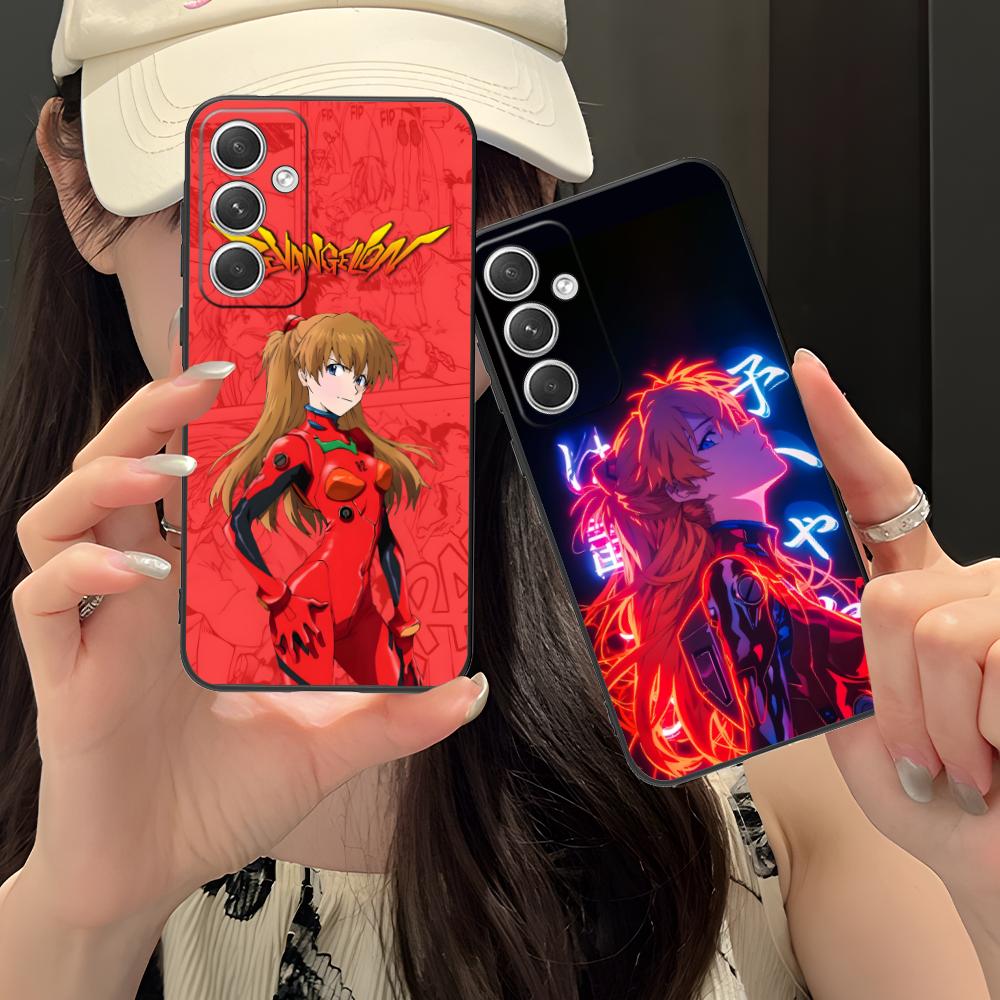 Anime EV Asuka Mobile Phone Case for Samsung Galaxy S26 S25 S24 S23 S22 S21 S20 Note20 Plus FE Ultra Colorful Cover Pretty Cover