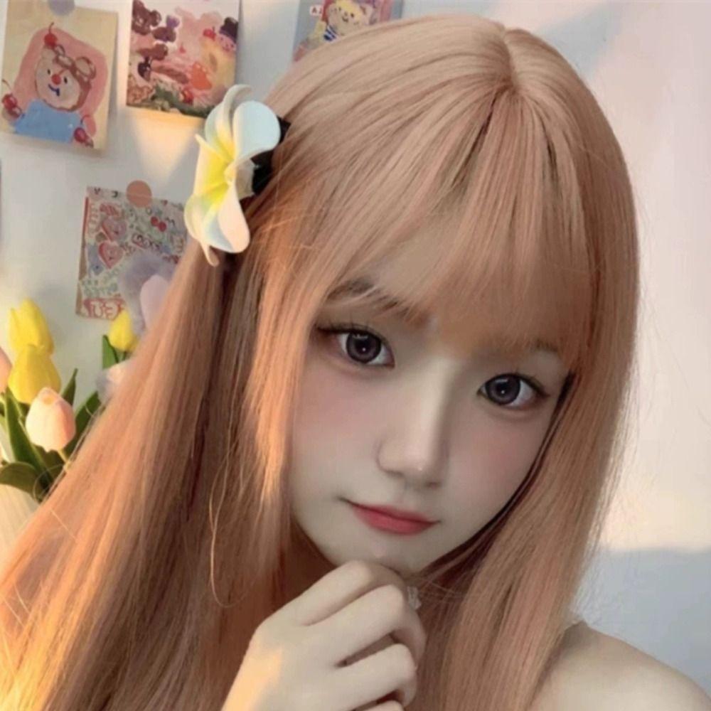 Mid Size Gradient Flower Hairpins Frangipani Girls Duckbill Clip Flower Hair Clip  Girls/Ladies