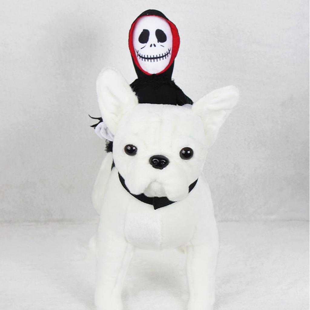 Cute Dog Photo Props Dress Up Costume Pet Cap Soft Black Ghost Coat for Jacket Funny Cosplay Accessories Cats