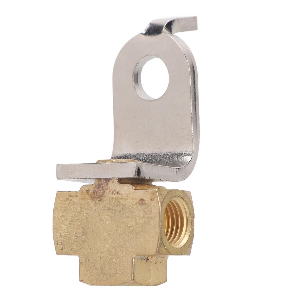 3-Wege Bremsleitungs-T-Stück mit Halterung 3/8in-24 Gewindeanschlüsse Bördelverschraubungen für 3/16 Zoll Rohr