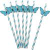 Butterfly Card Disposable Ecofriendly Paper Drinking Straw For Party Decor And Cocktails