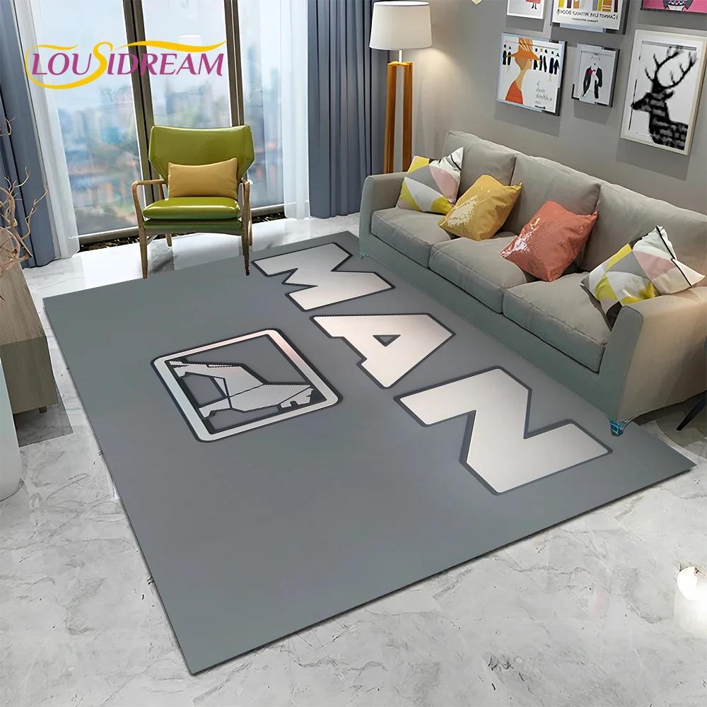 MAN Truck Logo Serie bedruckter Teppich für Wohnzimmer, Schlafzimmer, Sofa, Fußmatte, Kinderzimmerteppich