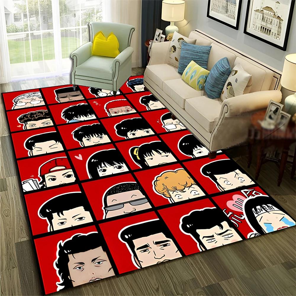 3D Basketball Anime Slam Dunk Cartoon Carpet Rug for Home Living Room Bedroom Sofa Doormat Decor,kid Area Rug Non-slip Floor Mat