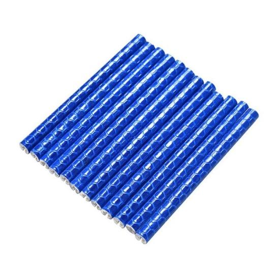 

12 шт. Клипсы для крепления спиц на ободе колеса велосипеда, светоотражающая трубка, предупреждающая световая полоса синий